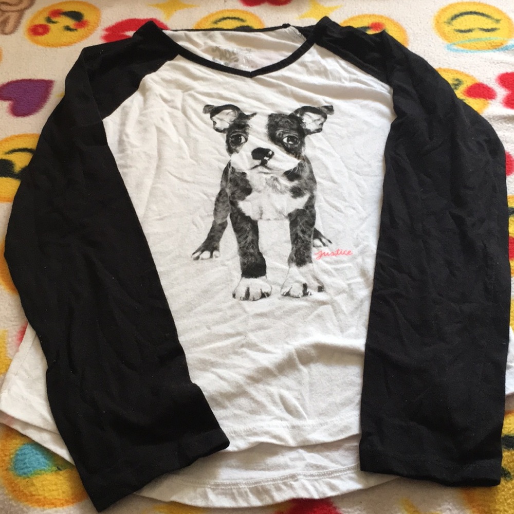 Justice long sleeve with dog on front